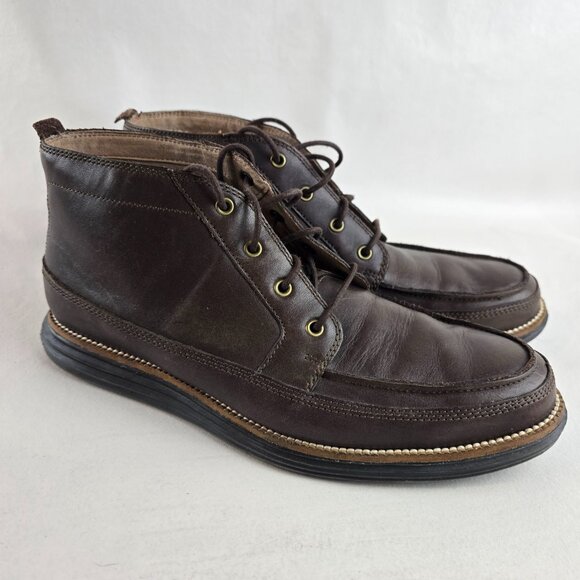 Cole Haan Original Grand OS Moc II Mens 9 Brown Leather Chukka Boots Casual Used - Picture 2 of 9